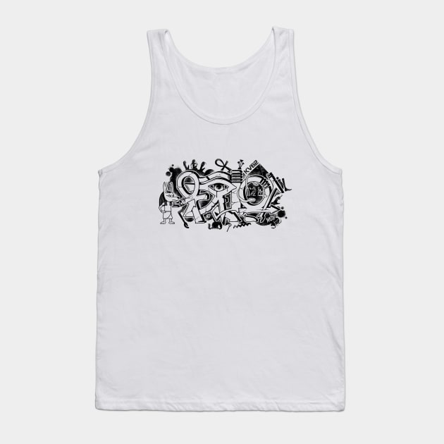 Graffiti Egypt Tank Top by OogaBooga